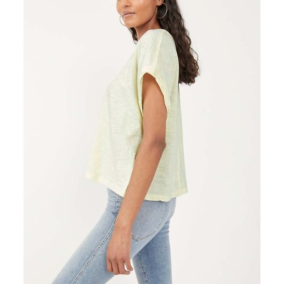 NWT Free People You Rock Tee / Lime Spritz - Picture 3 of 7